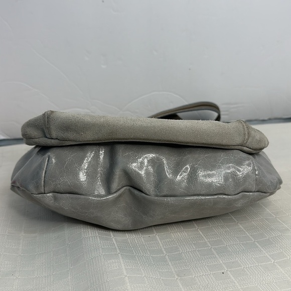 Anthropologie grey/ silver Leather Crossbody Bag - with Free wallet. - Picture 5 of 15